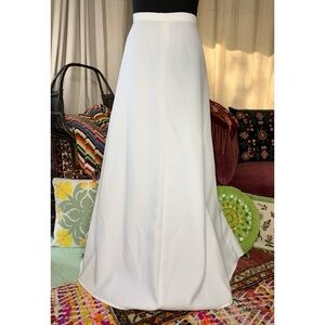 70s White Maxi Skirt